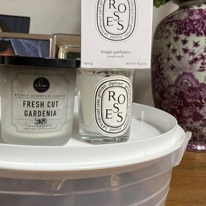 Candle jars& a box. Empty.